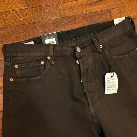 Men’s Levi’s 501 Straight-Leg Brown faded Jeans size 34/34 - Picture 4 of 12